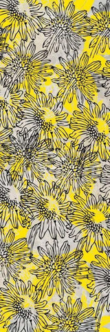 Yellow Sketch Black Ornate Wood Framed Art Print with Double Matting by Allen, Kimberly