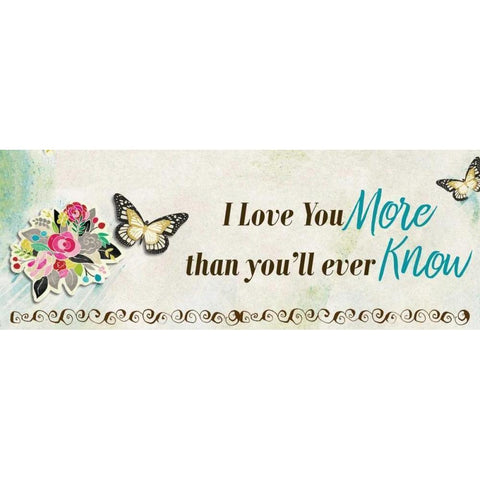 More Than Youll Ever know White Modern Wood Framed Art Print by Allen, Kimberly