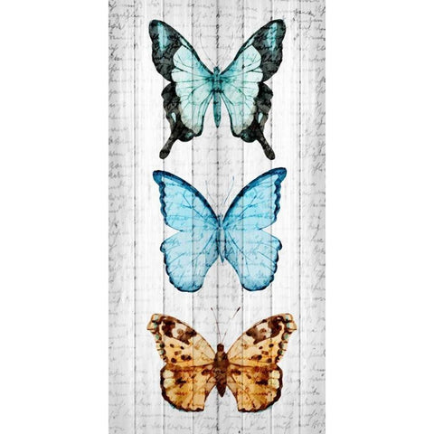 Vintage Butterfly 1 Gold Ornate Wood Framed Art Print with Double Matting by Allen, Kimberly