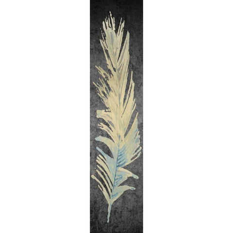 Feather on Black 3 Black Modern Wood Framed Art Print with Double Matting by Allen, Kimberly