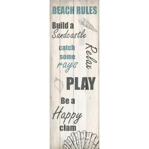 Beach 1 Black Modern Wood Framed Art Print with Double Matting by Allen, Kimberly