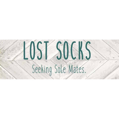 Laundry Lost Socks Black Modern Wood Framed Art Print by Allen, Kimberly