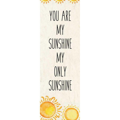 My Sunshine 1 Black Modern Wood Framed Art Print with Double Matting by Allen, Kimberly