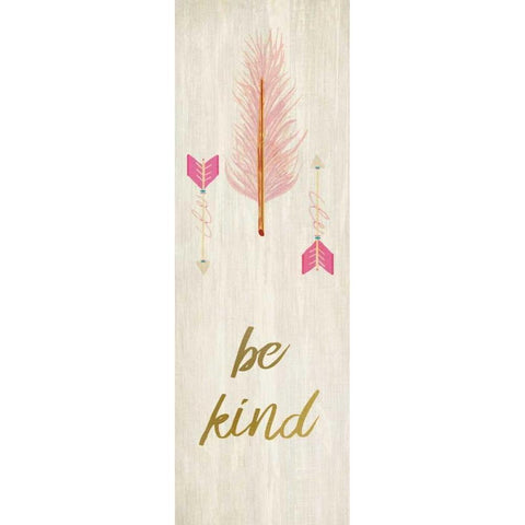 Be Kind White Modern Wood Framed Art Print by Allen, Kimberly