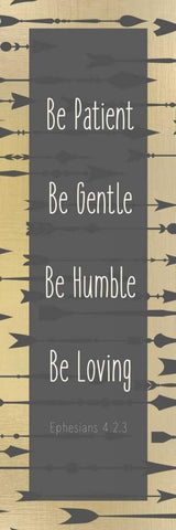 Be Patient White Modern Wood Framed Art Print with Double Matting by Allen, Kimberly