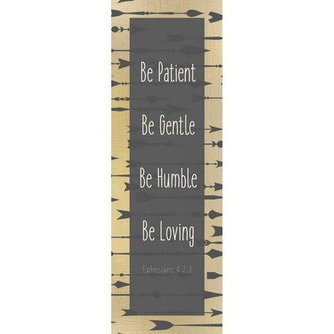 Be Patient Black Modern Wood Framed Art Print by Allen, Kimberly