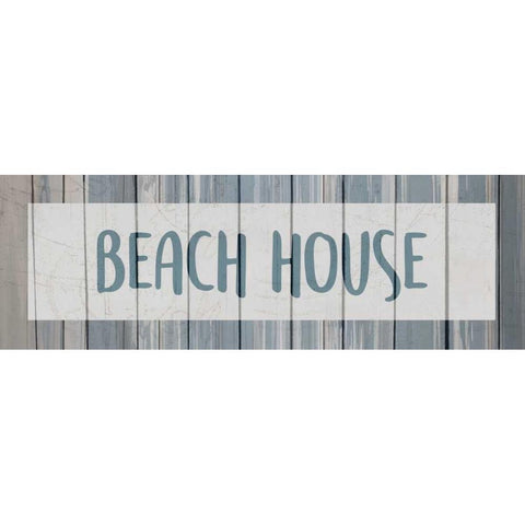 Beach House Black Modern Wood Framed Art Print with Double Matting by Allen, Kimberly