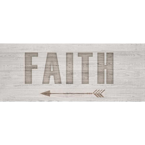 Carved Faith Black Modern Wood Framed Art Print with Double Matting by Allen, Kimberly