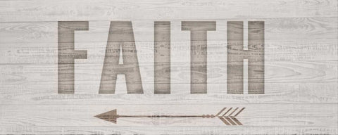 Carved Faith Black Ornate Wood Framed Art Print with Double Matting by Allen, Kimberly