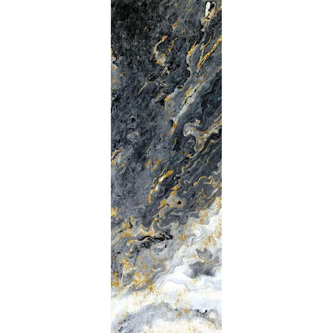 Gold Flecks Mood Black Modern Wood Framed Art Print with Double Matting by Allen, Kimberly