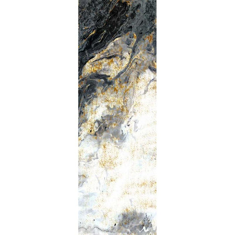 Gold Flecks Mood 2 Black Modern Wood Framed Art Print with Double Matting by Allen, Kimberly