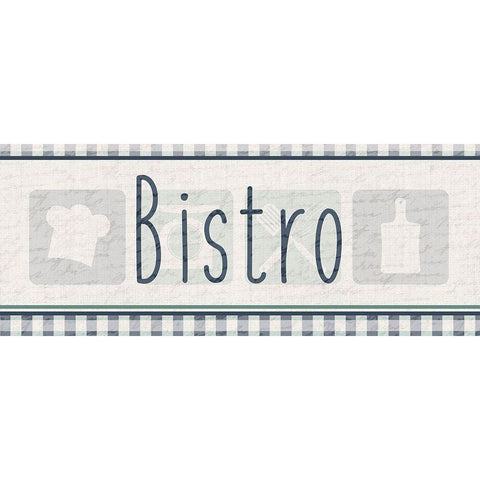 Bistro Black Modern Wood Framed Art Print with Double Matting by Kimberly, Allen