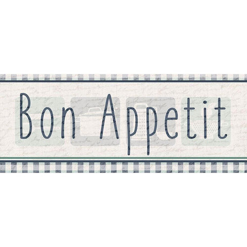 Bon Appetit Black Modern Wood Framed Art Print with Double Matting by Kimberly, Allen