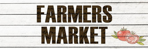 Farmers Market 1 Black Ornate Wood Framed Art Print with Double Matting by Kimberly, Allen