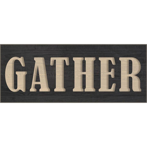 Gather Black Modern Wood Framed Art Print by Kimberly, Allen