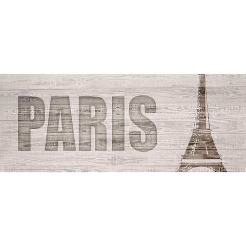 Paris Black Modern Wood Framed Art Print with Double Matting by Kimberly, Allen