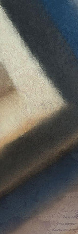 Colbalt Corner A Black Ornate Wood Framed Art Print with Double Matting by Kimberly, Allen