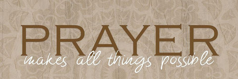 Prayer White Modern Wood Framed Art Print with Double Matting by Kimberly, Allen