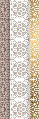 Ornamental B White Modern Wood Framed Art Print with Double Matting by Kimberly, Allen