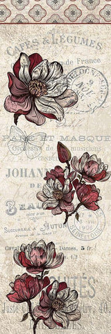 Magnolia Panel Black Ornate Wood Framed Art Print with Double Matting by Kimberly, Allen