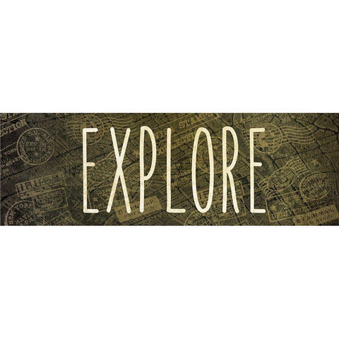 Wanderlust 3 Black Modern Wood Framed Art Print with Double Matting by Kimberly, Allen