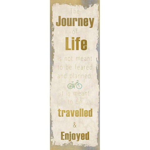 Lifes Journey 5 White Modern Wood Framed Art Print by Kimberly, Allen