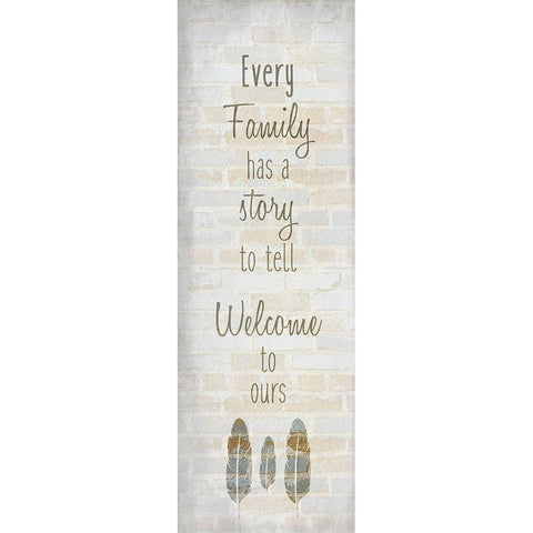 Family D White Modern Wood Framed Art Print by Kimberly, Allen