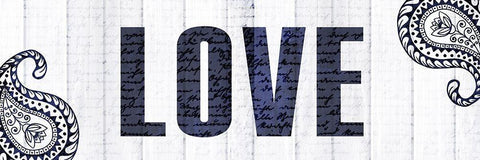 Always Love 3 White Modern Wood Framed Art Print with Double Matting by Kimberly, Allen