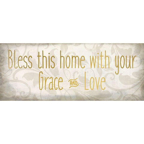 Bless this Home Black Modern Wood Framed Art Print by Kimberly, Allen