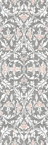 Hydrangea Paris Grey Panel 1 White Modern Wood Framed Art Print with Double Matting by Kimberly, Allen