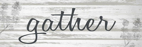 Gather White Modern Wood Framed Art Print with Double Matting by Allen, Kimberly