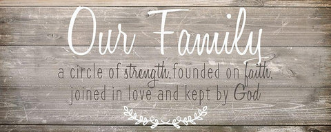 Our Family v1 White Modern Wood Framed Art Print with Double Matting by Kimberly, Allen