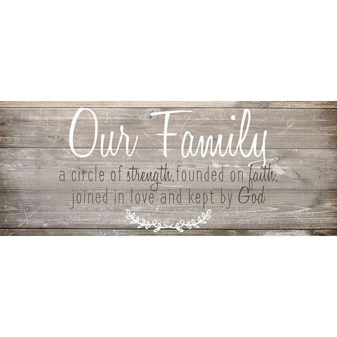 Our Family v1 White Modern Wood Framed Art Print by Kimberly, Allen
