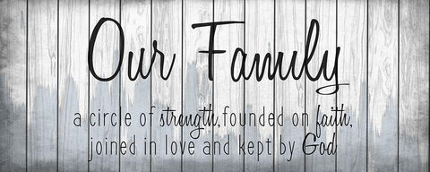 Our Family v2 Black Ornate Wood Framed Art Print with Double Matting by Kimberly, Allen
