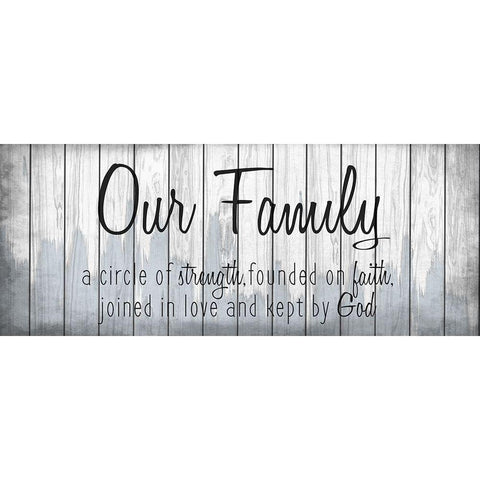 Our Family v2 Gold Ornate Wood Framed Art Print with Double Matting by Kimberly, Allen