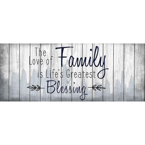 The Love of Family v2 Black Modern Wood Framed Art Print by Kimberly, Allen
