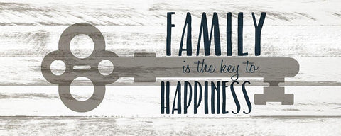The Key to Happiness Black Ornate Wood Framed Art Print with Double Matting by Kimberly, Allen