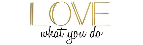 Love What You Do v5 Black Ornate Wood Framed Art Print with Double Matting by Kimberly, Allen