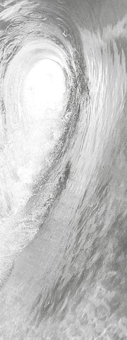 Silver Wash in the Wave 1 White Modern Wood Framed Art Print with Double Matting by Kimberly, Allen
