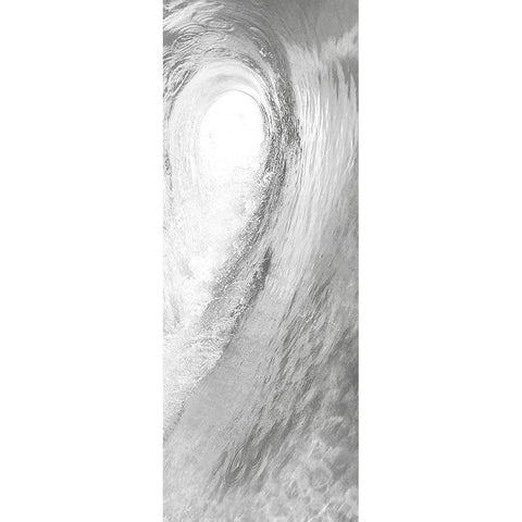 Silver Wash in the Wave 1 Black Modern Wood Framed Art Print by Kimberly, Allen