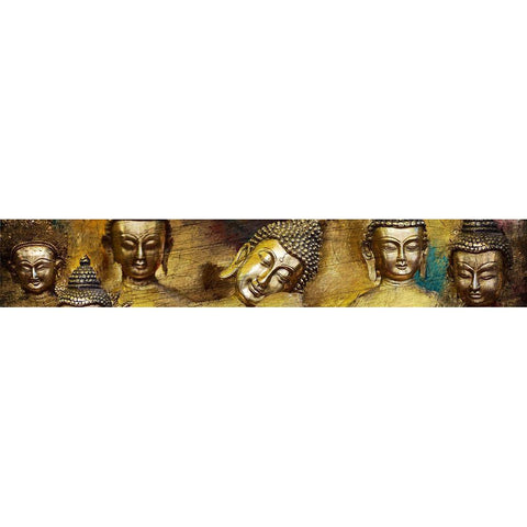 Buddhas White Modern Wood Framed Art Print by Kimberly, Allen