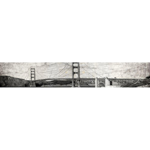 Golden Gate Gold Ornate Wood Framed Art Print with Double Matting by Kimberly, Allen