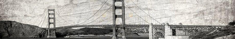 Golden Gate Black Ornate Wood Framed Art Print with Double Matting by Kimberly, Allen