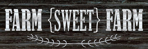 Farm Sweet Farm Black Ornate Wood Framed Art Print with Double Matting by Kimberly, Allen