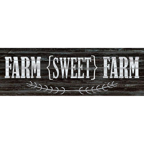 Farm Sweet Farm Black Modern Wood Framed Art Print by Kimberly, Allen