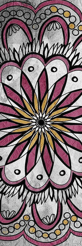 Mandala Panel 1 Black Ornate Wood Framed Art Print with Double Matting by Kimberly, Allen