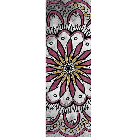 Mandala Panel 1 Black Modern Wood Framed Art Print by Kimberly, Allen