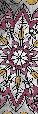 Mandala Panel 2 Black Ornate Wood Framed Art Print with Double Matting by Kimberly, Allen