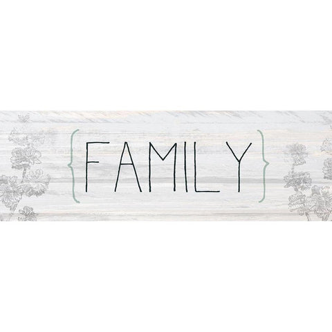 Family Black Modern Wood Framed Art Print with Double Matting by Kimberly, Allen