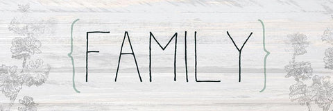 Family White Modern Wood Framed Art Print with Double Matting by Kimberly, Allen